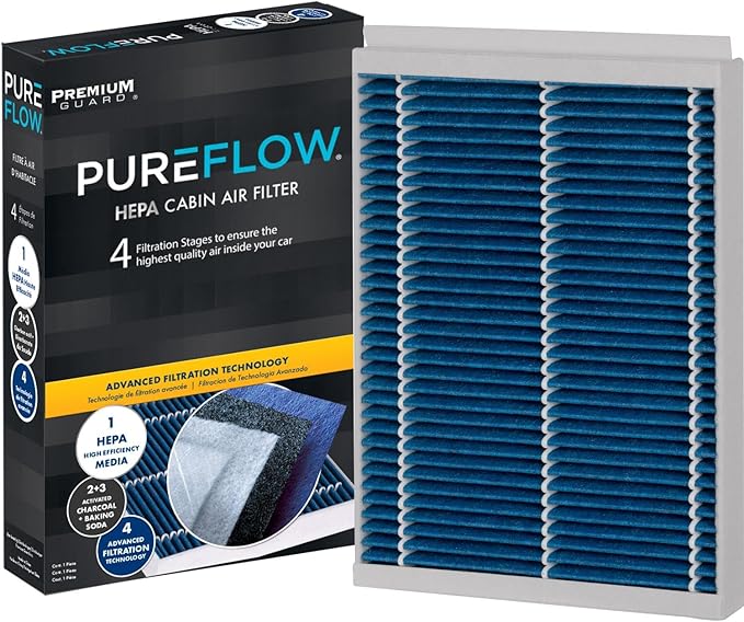PureFlow HEPA Cabin Air Filter PC5840HX | Fits 2012-2019 Land Rover Range Rover Evoque, 2012-2016 Volvo S60, 2015-2019 Land Rover Discovery Sport, 2010-2016 Volvo XC60, 2008-2015 XC70