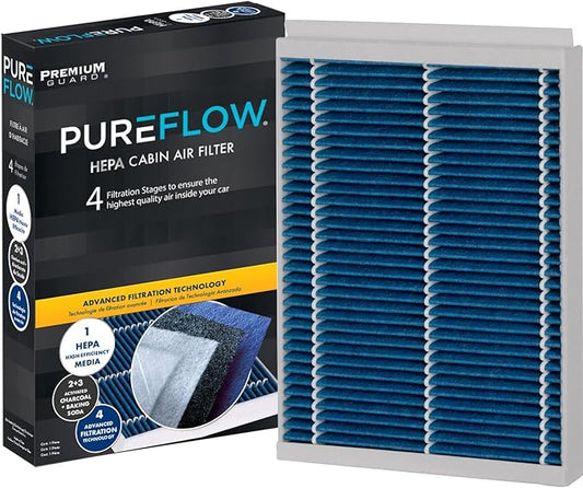 PureFlow HEPA Cabin Air Filter PC5840HX | Fits 2012-2019 Land Rover Range Rover Evoque, 2012-2016 Volvo S60, 2015-2019 Land Rover Discovery Sport, 2010-2016 Volvo XC60, 2008-2015 XC70