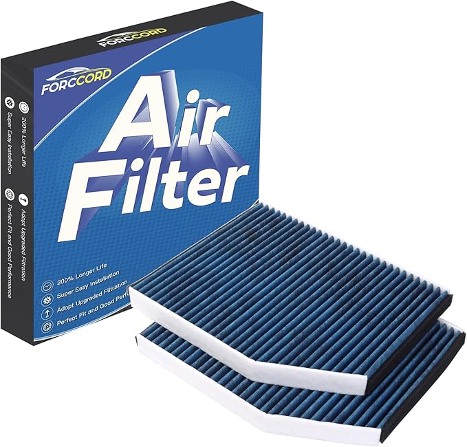 2-Pack HEPA Cabin Air Filter Fits for A4 Q5 S4 S5 RS5 Audi A4 Quattro A5 Quattro Macan allroad SQ5 Activated Carbon Cabin Filter Replacement CF11179 CUK 2450 LAK386 8K0819439B Car Accessories