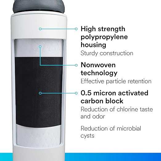 Aqua-Pure Under Sink Full Flow Water Filter System Cyst-FF, Reduces Class 1 Particulate, Asbestos, Lead, Mercury, Bad Taste and Odor