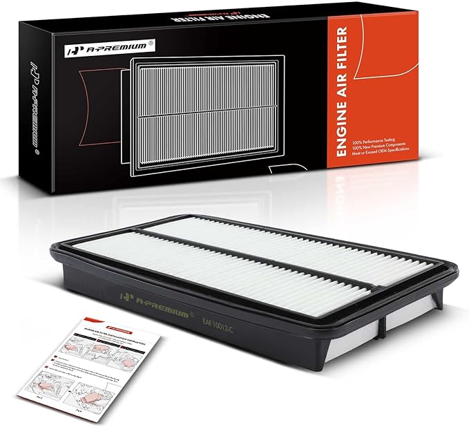 A-Premium Engine Air Filter Compatible with Acura & Honda Models - MDX 2007-2009, Odyssey 2005-2010, Pilot 2009-2015 - V6 Engine - Rigid Panel - Replace# 17220RGLA00, 17220RD5A00