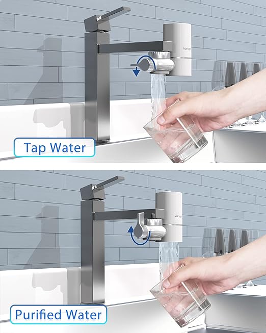 VORTOPT NSF Certified Replacement for T1-ACF/T2-ACF T6-CTO Faucet Water, 3-6 Months Lifetime, Reduces Chlorine, Taste and Odor T1/T2 T6-CTO Filter(2 Pack)