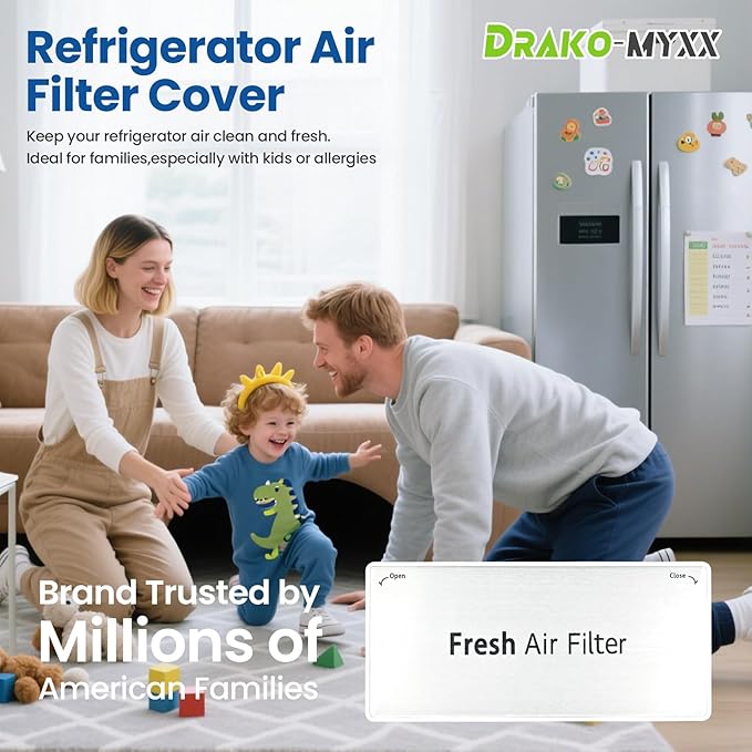 ADQ75493301 New Upgraded Refrigerator Air Filter Cover Replacement, Come with The LT120F Refrigerator Air Filter(3 Packs), Fresh Air Filter Cover, Compatible with LG Refrigerator Models