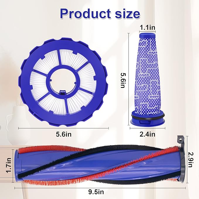 DC50 Brush Roller and Fiter Replacement Compatible With Dyson DC50 Animal Multi Floor Complete Vacuum, Filters Brush Kit, Compare to Part 965081-01 965080-01 964705-01