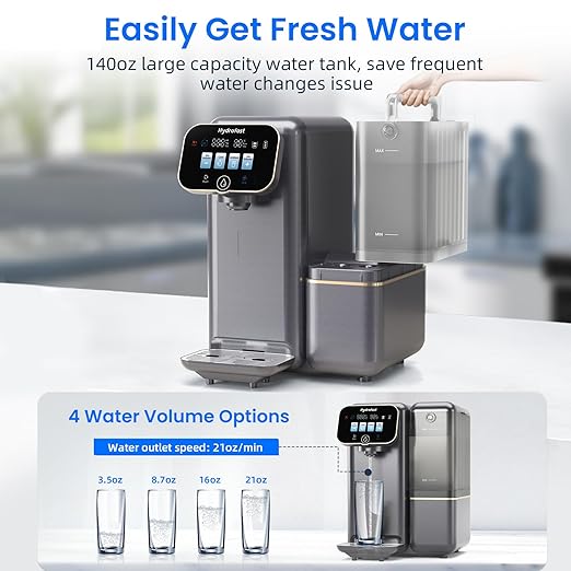 C100 Reverse Osmosis Water Filter Countertop with Cooling, No Installation Required, Great Taste & Pure Quality, Fast Filtration, Eliminates Bottled Water Costs