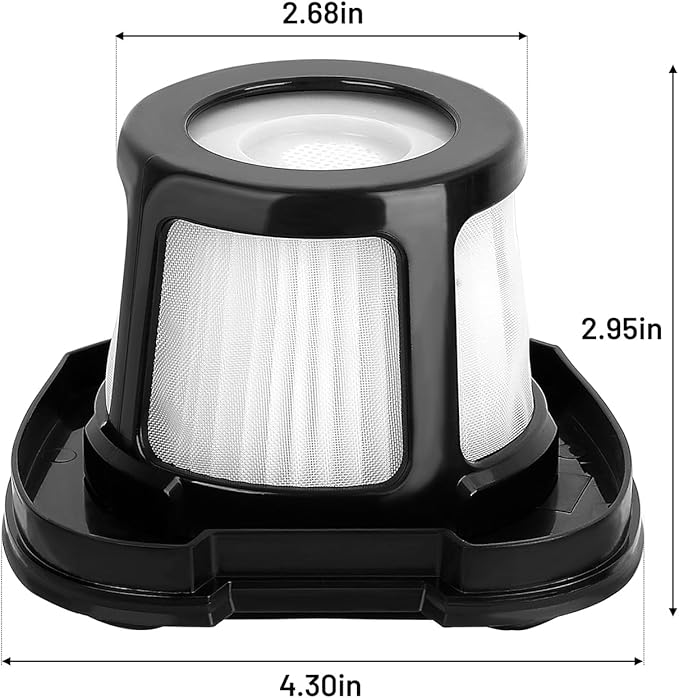 4-Pack Handheld Vacuums Replacement Filter for Bissell Pet Hair Eraser Lithium Ion Cordless Hand Vacuum 2284W 2389 2390 2390A, Black