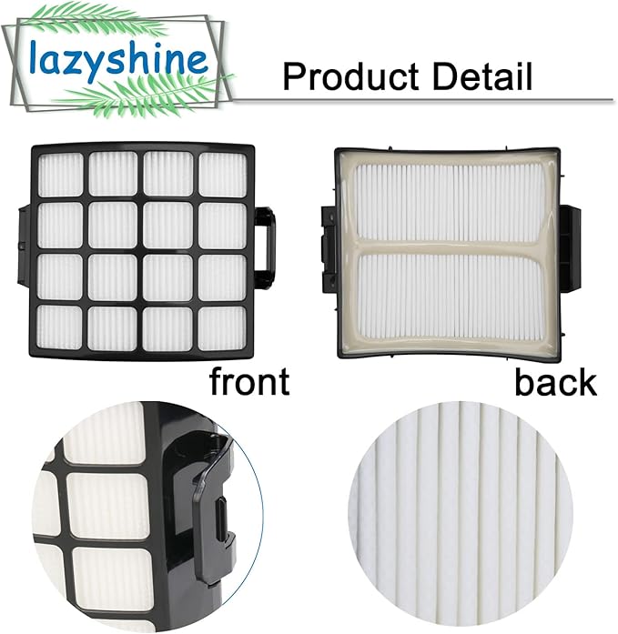 Filter Replacement for Shark AZ3002 AZ3000 AZ3000W Stratos DuoClean PowerFins Vacuum (2 Filters + 4 Foam & Felt Filters) (2 Filters + 4 Foam & Felt Filters))