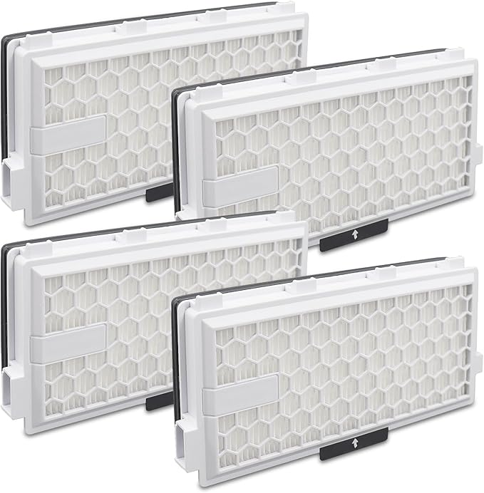 Airclean 50 Filter Replacement Compatible with Miele Active SF-HA50 S4 S5 S6 S8 S8000 S8999 S6000 S6999 S5000 S5999 S4000 S4999, Complete C2 C3 Vacuum Cleaner (4 Packs)