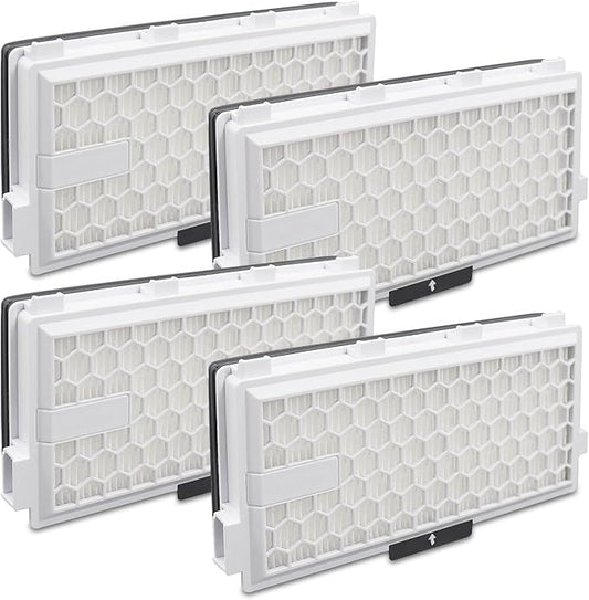 Airclean 50 Filter Replacement Compatible with Miele Active SF-HA50 S4 S5 S6 S8 S8000 S8999 S6000 S6999 S5000 S5999 S4000 S4999, Complete C2 C3 Vacuum Cleaner (4 Packs)