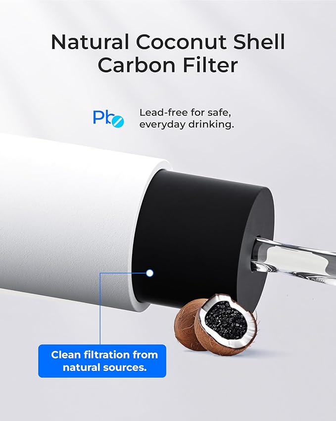 Waterdrop FF-03A Water Filter Replacement for Waterdrop WD-FC-06/FC-01/FC-02, Water Filter for Sink Faucet, Faucet Water Filter, Reduces Chlorine, Heavy Metals and Bad Taste