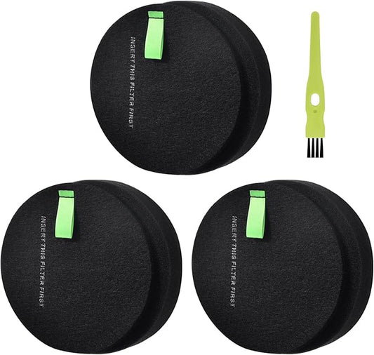 3 Pack Filter Replacement for Bissell 39883 3418 3774F 3409 3774 3774G 3775 3415 3404 3402 Pet Hair Eraser & SurfaceSense PowerLifte Upright Vacuums