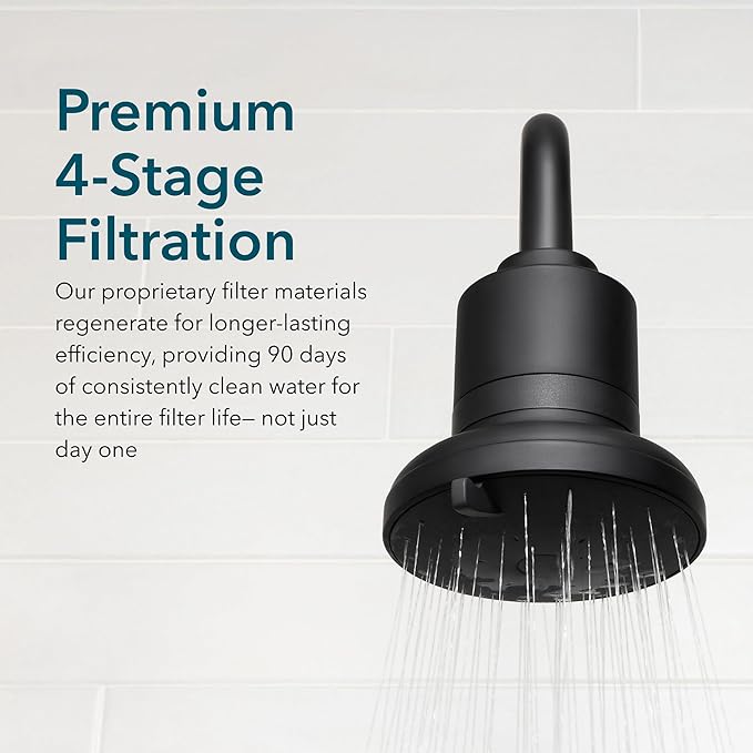 AquaTru Shower Filter High-Output Replacement Cartridge | Triple-Stage Filter Helps Reduce Chlorine, Chloramine, and Other Harmful Contaminants for Soft and Healthy Skin and Hair