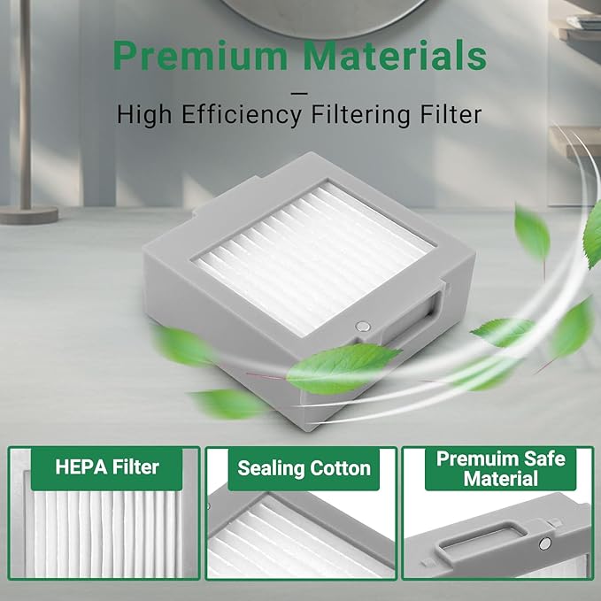 Roomba 705/504 Replacement HEPA Filter Compatible with iRobot Roomba Max 705 Vac Plus 504 Vac Robot Vacuum Cleaner Accessories Part Kit 10-Pack