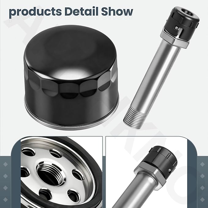 MIU13767B Easy Change Conversion Kit (AM125424 Oil Filter & AM131611 Drain Plug & MIU13767 Adapter Fitting) for John Dee-re Lawn/Garden Tractor E120, E130, E150, E160, E170, E180, X166R, Z335E etc