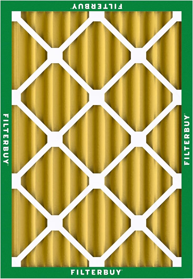 Filterbuy 20x25x4 Air Filter MERV 11 Superior Pet & Allergy Defense (4-Pack), Electrostatic Pleated HVAC AC Furnace Filters Replacement, Made in USA (Actual Size: 19.50 x 24.50 x 3.63)