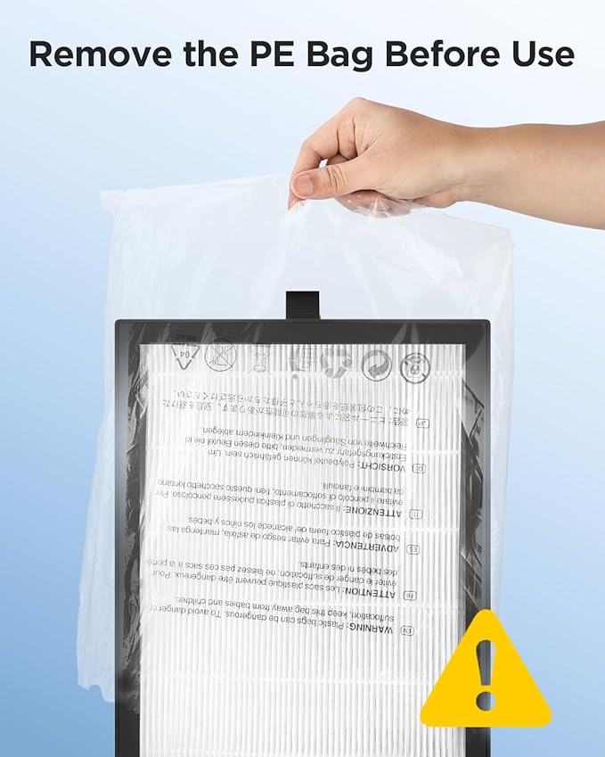 MOOKA 1 Pack M200L Air Purifier Filter Replacement, Official HEPA Filter for Pet Hair Dander Odor Smoke Pollen Dust, Activated Carbon Air Filters for Home Bedroom Office Living Room
