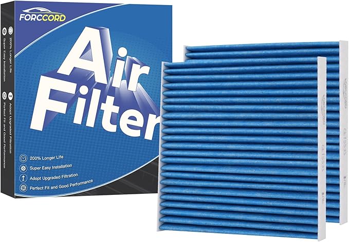 2-Pack HEPA Cabin Air Filter Fits for MICRA(15-19), NV200(17-21), VERSA(14-20), VERSA NOTE(14-19) Activated Carbon Cabin Filter Replacement CF12237 27277-1KK0A Car Accessories