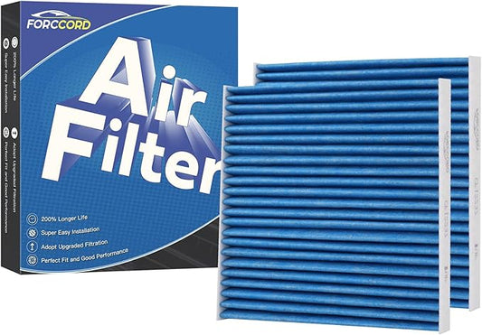 2-Pack HEPA Cabin Air Filter Fits for MICRA(15-19), NV200(17-21), VERSA(14-20), VERSA NOTE(14-19) Activated Carbon Cabin Filter Replacement CF12237 27277-1KK0A Car Accessories