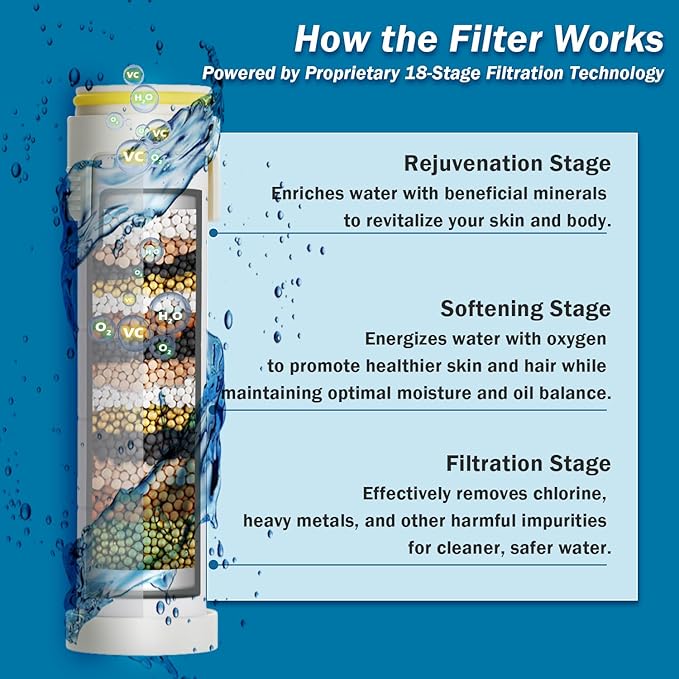 CWPW Filtered Shower Head with Handheld High Pressure 4 Spray Showerhead with Filters for Hard Water-Remove Chlorine,ON/OFF Switch for Pets,With 79" Stainless Steel Hose,Bracket,6 Filters, Bath Loofah