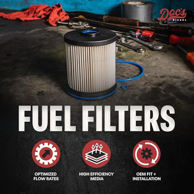 Doc's Diesel Fuel Filter DGF429 | Compatible with Chevrolet/GMC 6.6L Duramax 2500HD, 3500HD 2017-2019, Chevrolet/GMC 3.0L Duramax 2500HD, 3500HD 2020+ | Replaces TP1015