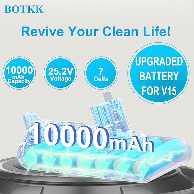 Upgraded 10000mAh V11 Battery Replacement for Dyson V11 Click-in Battery SV15 SV16 SV17 SV22 SV28 SV29 SV47 970938-01 970425-01 (Not for Screw-in Models)