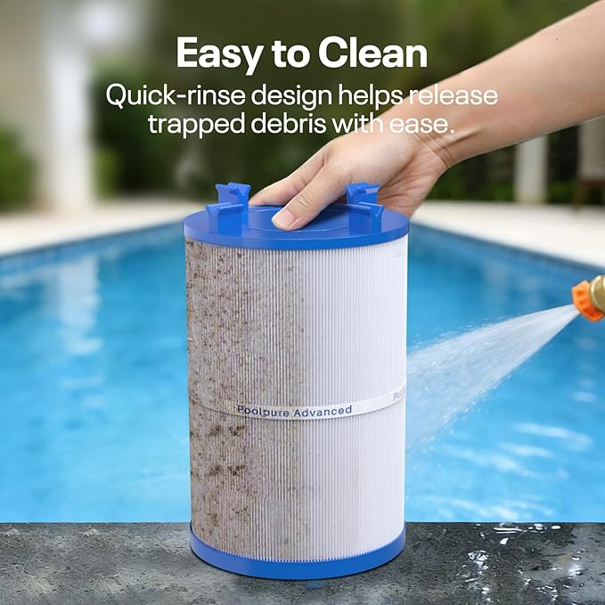POOLPURE C-7367 Spa Filter Replaces PD075-2000, Dimension One 1561-00, Filbur FC-3059, Excel Filters XLS-7005, Aladdin 17541, Baleen AK-60035, 75 sqft Hot Tub Filter Cartridge 2PACK