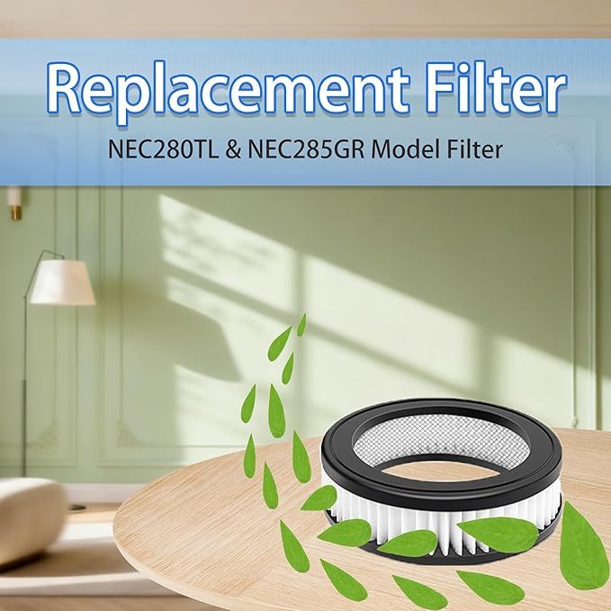 NEC280TL & NEC285GR Replacement Parts for Eureka NEC280TL / NEC285GR bagged Canister Vacuum Cleaner Accessories | Include 4 HEPA Filters
