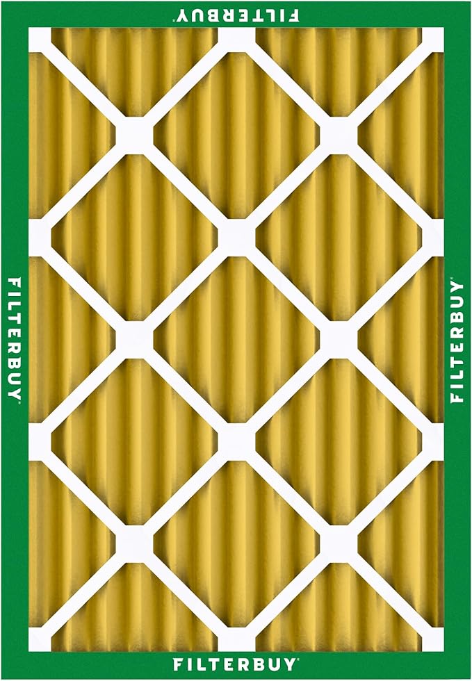 Filterbuy 16x20x2 Air Filter MERV 11 Superior Pet & Allergy Defense (1-Pack), Electrostatic Pleated HVAC AC Furnace Filters Replacement, Made in USA (Actual Size: 15.50 x 19.50 x 1.75)