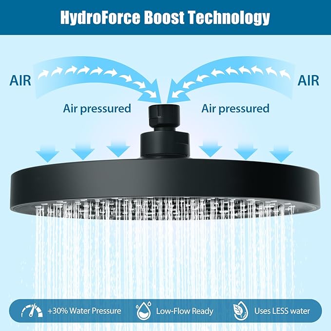 10IN Filtered Shower Head with Handheld High Pressure Showerhead, Detachable Shower Head,Rain Shower Heads with Filters to Remove Chlorine,15 Stage Shower Filter Head for Hard Water