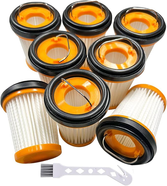 Vacuum Filter for Shark, Filters Replacement for Shark ION W1 S87 Cordless Handheld Fabric Vacuums WV200, WV201, WV205, WV220, Part # XHFWV200, 8 Pack