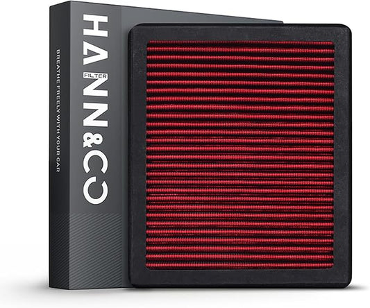 HANN&CO Washable And Reusable High Flow Cabin Air Filter，Greater Than 15 Years of Service Life，Suitable For Chevrolet Trax，Malibu；Buick；Cadillac；SAAB Replacement CF10775，CP775，VF2040（HCC2112-X）