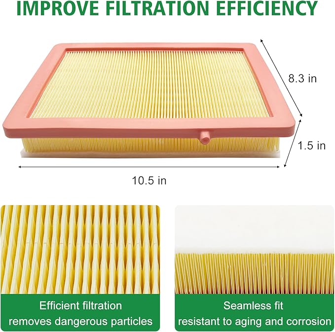 Capume 2PCS Cabin Engine Air Filter JM966JM1260 Kit Fits for Equinox 2018-2025, Terrain 2018-2025, Replacement for CA12260, CF11966,JM966JM1260