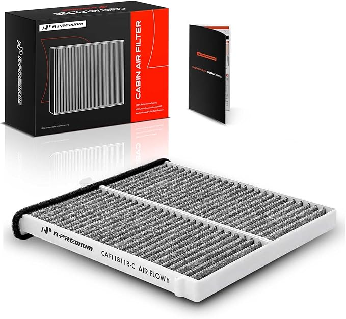 A-Premium Cabin Air Filter with Activated Carbon Compatible with Mazda Vehicles - 3 2014-2018, 6 2014-2021, CX-5 2013-2022