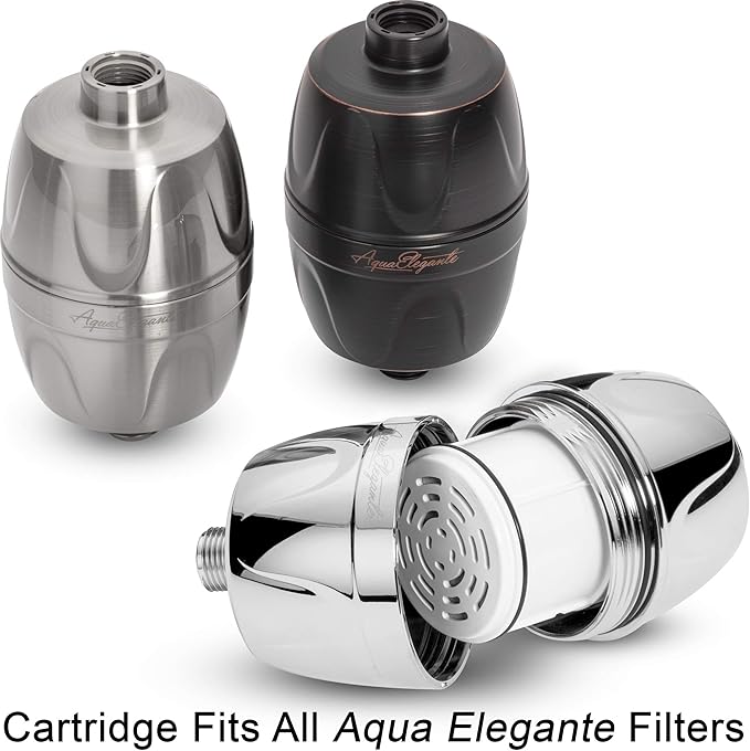Aqua Elegante Shower Water Filter - Chlorine Showerhead Filters Using Only Proven Ingredients, Universal Home Purifier And Filtered Softener System Best for Skin and Hair - Replacement Cartridge