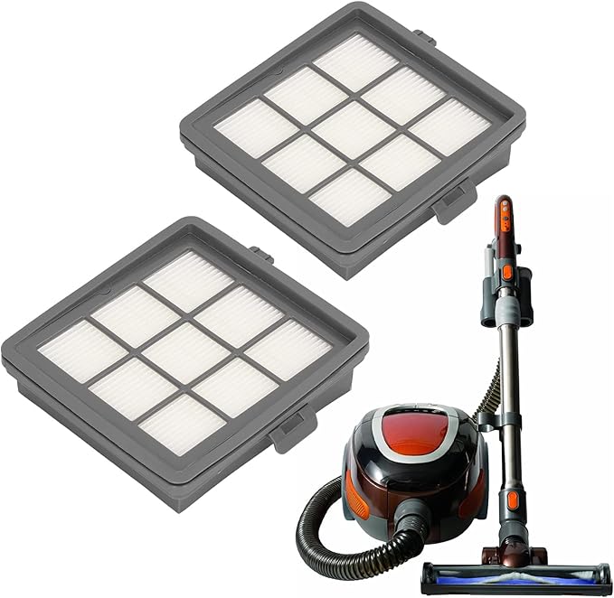 2pcs Air Purifier Replacement Filter, High Efficiency Particulate Air Filter Replacement Set Replacement HEPA Filters Vacuum Scrubber Filter