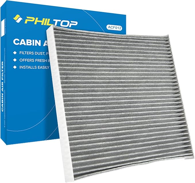 PHILTOP HEPA Cabin Air Filter w/Activated Carbon, Compatible with CF11173 Nissan Altima 2007-2012, Murano 2009-2014, Maxima 2009-2014, Quest 2011-2017, Carbon Filter Up Dust Pollen Odor
