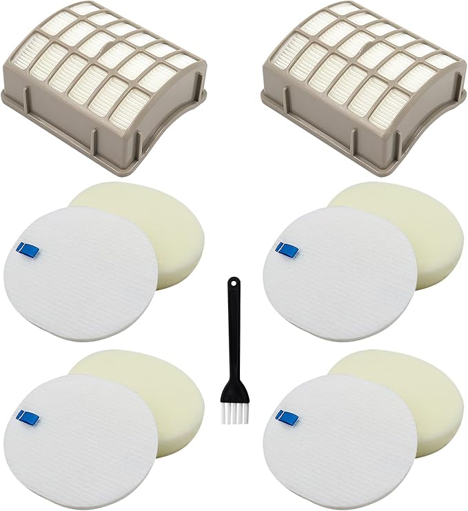 Replacement for Shark Navigator dlx Filter NV60 NV70 NV80 Replacement Filters, NV71 UV420 NV90 NV95 NV130 NV141 and NVC80C, Compare to Part # XFF80 & XHF80, 2 Hepa + 4 Foam + 4 Felt Filters