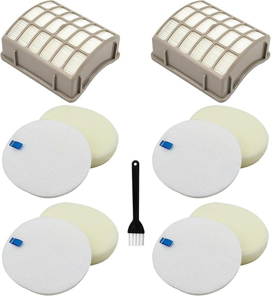 Replacement for Shark Navigator dlx Filter NV60 NV70 NV80 Replacement Filters, NV71 UV420 NV90 NV95 NV130 NV141 and NVC80C, Compare to Part # XFF80 & XHF80, 2 Hepa + 4 Foam + 4 Felt Filters
