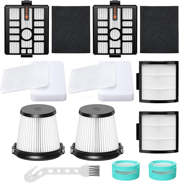 Vacuum Filters for Shark IW3511, IW3120, Filter Replacement for Shark Detect Clean and Detect Pro Series Vacuums IW3111, IW3615,W1111, Vacuum Replacement Accessories 11pcs