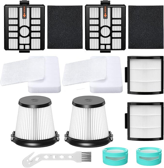 Vacuum Filters for Shark IW3511, IW3120, Filter Replacement for Shark Detect Clean and Detect Pro Series Vacuums IW3111, IW3615,W1111, Vacuum Replacement Accessories 11pcs