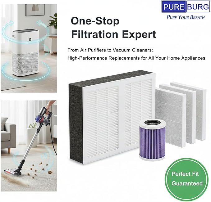 PUREBURG Replacement Filter Compatible With Frigidaire PureAir RAC-1 & FRPARAC1 Fits FGAC5044W1 Dehumidifier, Pack of 2