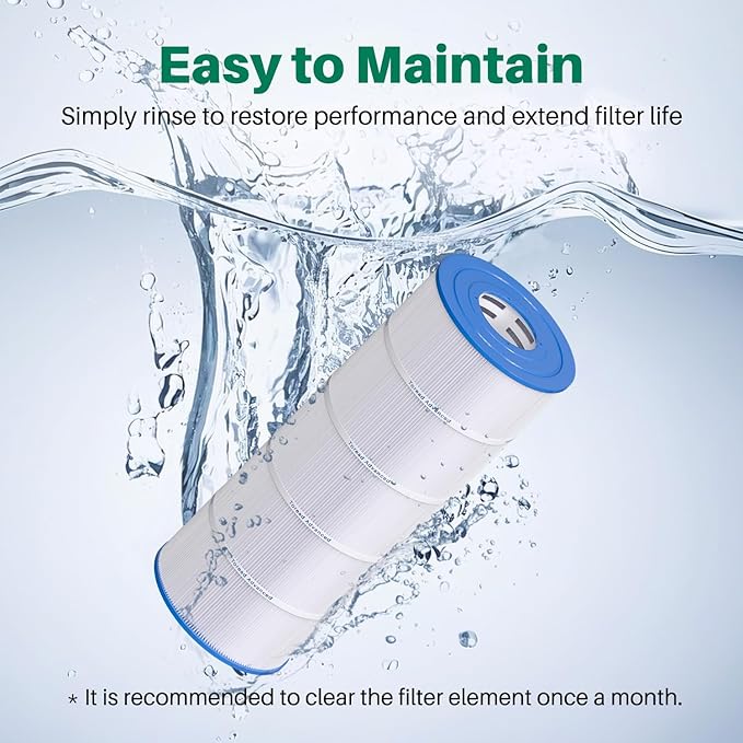 TOREAD PA120 Pool Filter Replacement for Ultra-B2, CX1200RE, C1200, Unicel C-8412, Filbur FC-1293, HAY823C, Waterway Clearwater II, Pro Clean 125, 817-0125N, 22002, L x OD:23 1/4"x 8 15/16", 2 Pack
