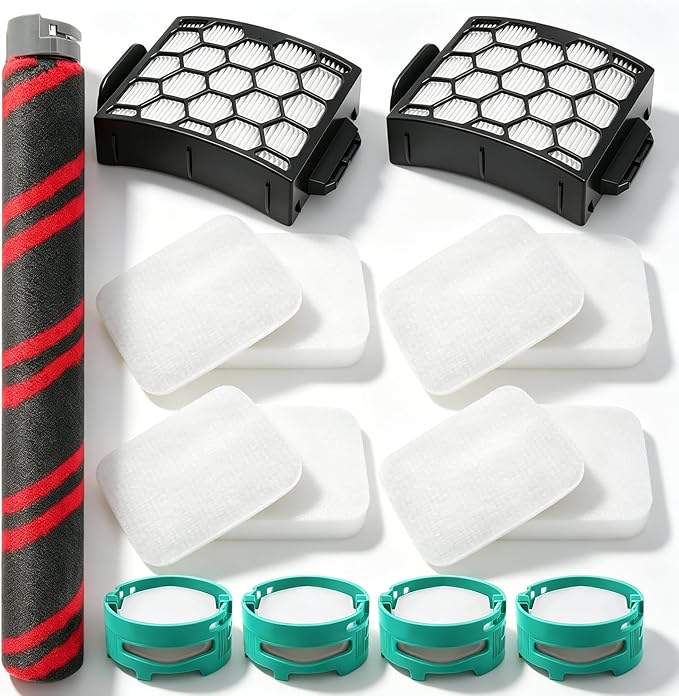 UV900 Vacuum Filter Replacement for Shark UV900 Pet Performance Plus Lift-Away Upright Vacuum, Include 1 Soft Roller Brush, 2 HEPA Filters, 4 Foam & Felt Kit, 4 Odor Neutralizer Cartridge