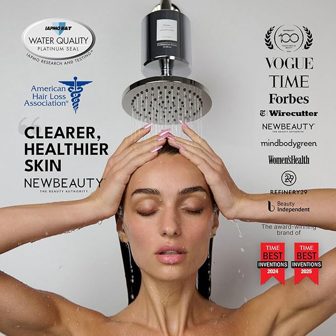 Filterbaby All-Metal Shower Filter Pro - IAPMO Certified to NSF 177 Standard, Doctor Developed, Reduces up to 99% Chlorine/Chloramine/Lead/Certain Heavy Metals,Great Water Pressure,Long Lasting,Chrome