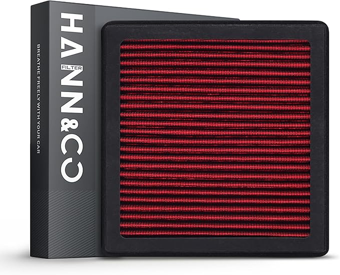 HANN&CO Washable And Reusable High Flow Cabin Air Filter，Greater Than 15 Years of Service Life，Suitable For Honda Fit；Subaru BRZ，WRX；Scion FR-S；Toyota 86，GR86 Replacement CF10549，VF1013（HCC1061-X）