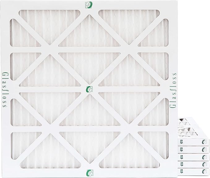 Glasfloss 10x10x1 MERV 10 (FPR 5-6) Pleated Air Filters Box of 6. Actual Size: 9-1/2 x 9-1/2 x 7/8