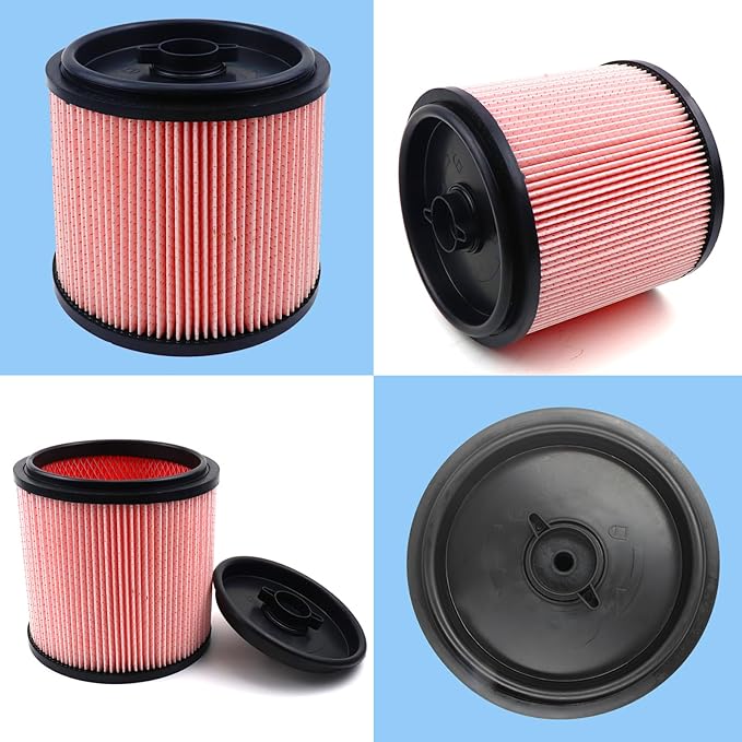 2 Pack HEPA Filter Compatible with Vacmaster Standard Cartridge Filter & Retainer 5 to 20 Gallon Wet/Dry Vacs, Compare to Part# VCFS & VCFF