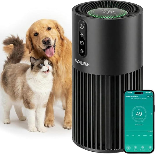 HEPA Air Purifiers for Home Pets, Smart WiFi Air Purifiers for Bedroom, Timer and Alexa Control, Cover 2200 Ft², PM2.5 Monitor, Sleep Mode, Washable Filter Air Cleaner for Pet Hair Odors Smoke Dust