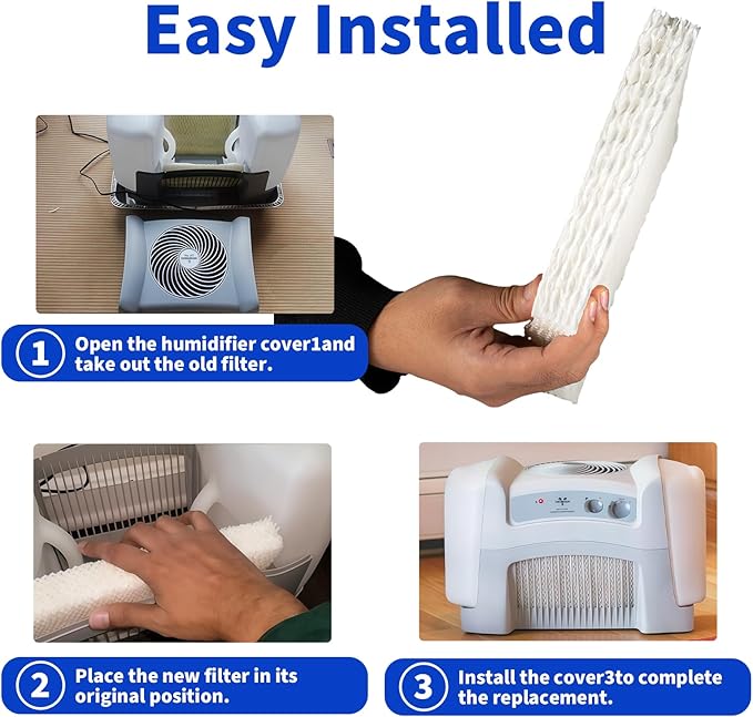 MD1-0034 Humidifier Wicks Filters Replacement, Compatible with Vornado Evaporative Humidifier Evap40, Evap2, EV100, EV200, EVDC300, EVDC500, EVDC505, 4 Packs