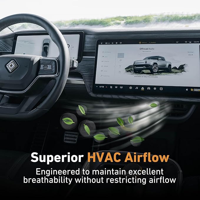 HEPA Cabin Air Filter Replacement with Activated Carbon - Compatible with Rivian R1T & R1S Gen1 & Gen2 Vehicles 2022 2023 2024 2025 2026